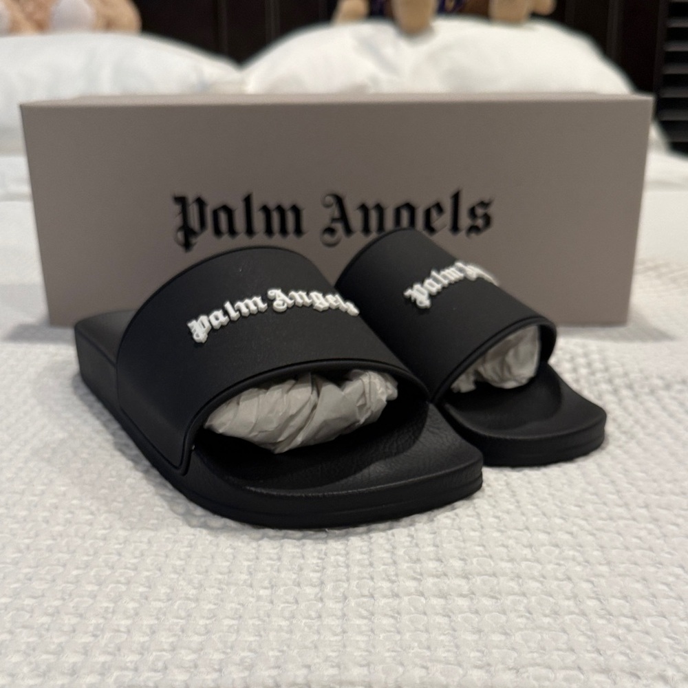 Palm Angels classic logo pool slide